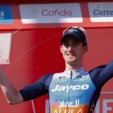 Eddie Dunbar a fêté son deuxième succès sur cette Vuelta KEYSTONE/EPA/JAVIER LIZON
